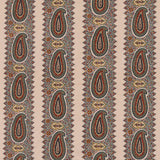 Paisley Stripe G Tygprov - Indigo/Red