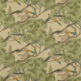 Flying Ducks H Emerald tyg