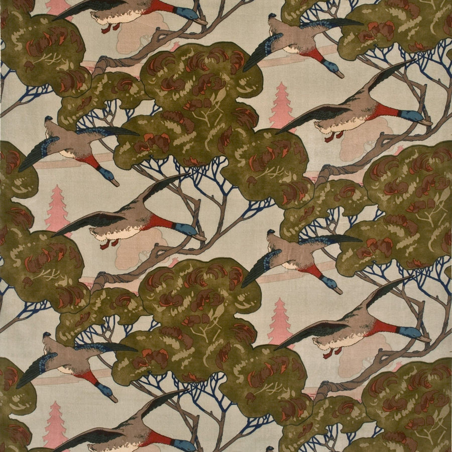 Flying Ducks Velvet H Tyg