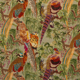 Game Birds Velvet H Tygprov - Fig/Multi