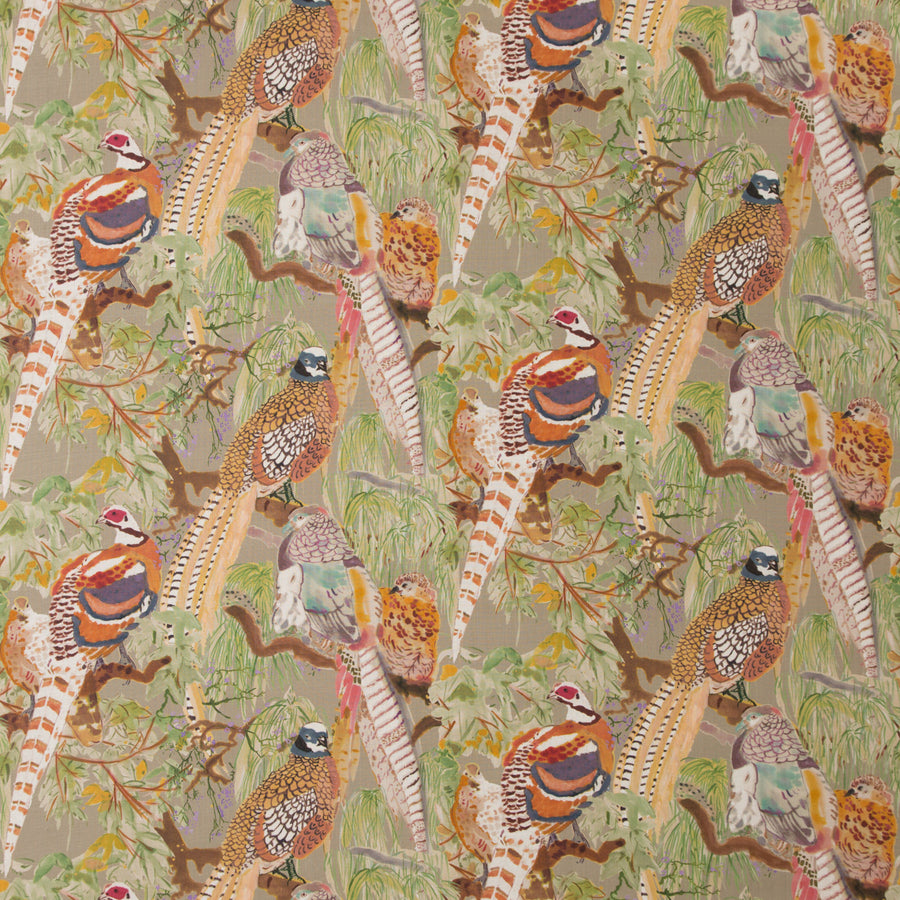 Game Birds Linen K Tyg