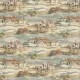 Morning Gallop Linen a Blue/Sand tyg