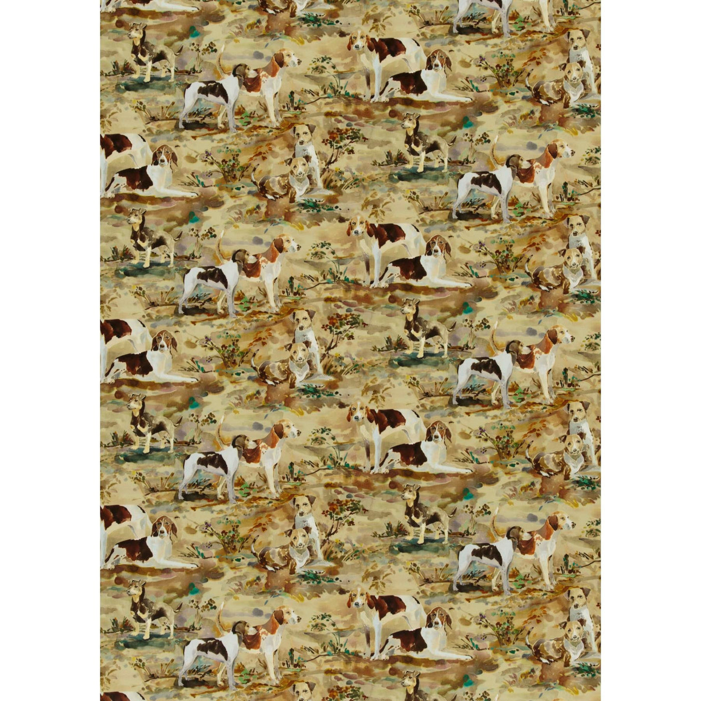 Mulberry Hounds Velvet Y Tyg