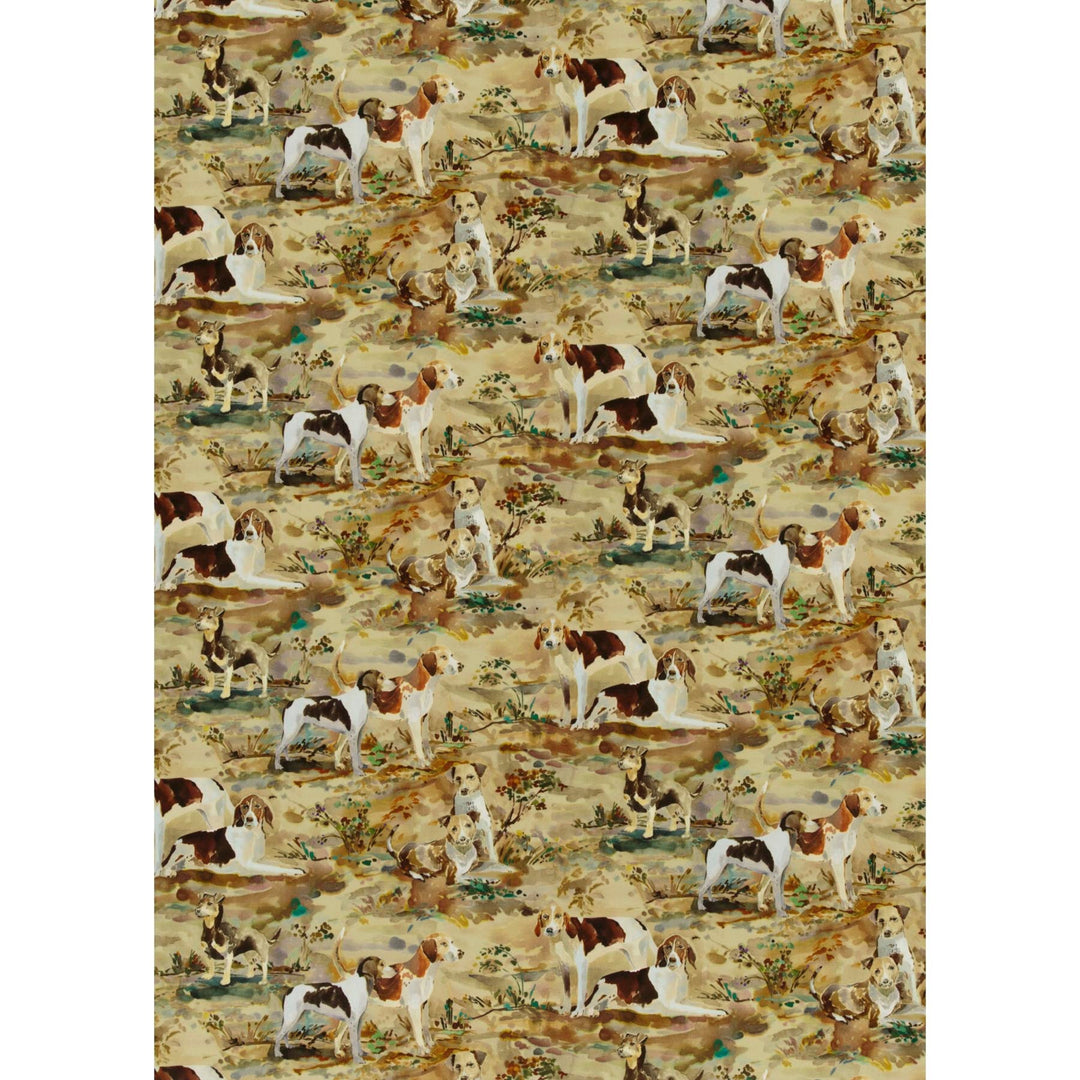 Mulberry Hounds Velvet Y Tyg