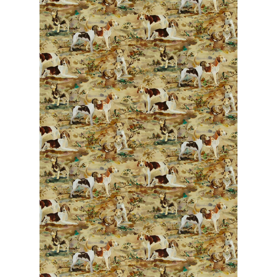 Mulberry Hounds Velvet Y Tyg