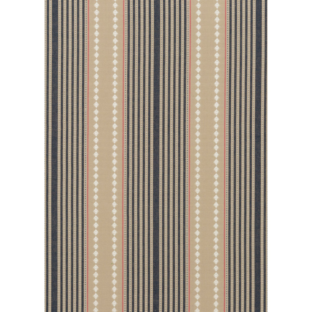 Brighton Stripe H Tygprov - Indigo/Linen
