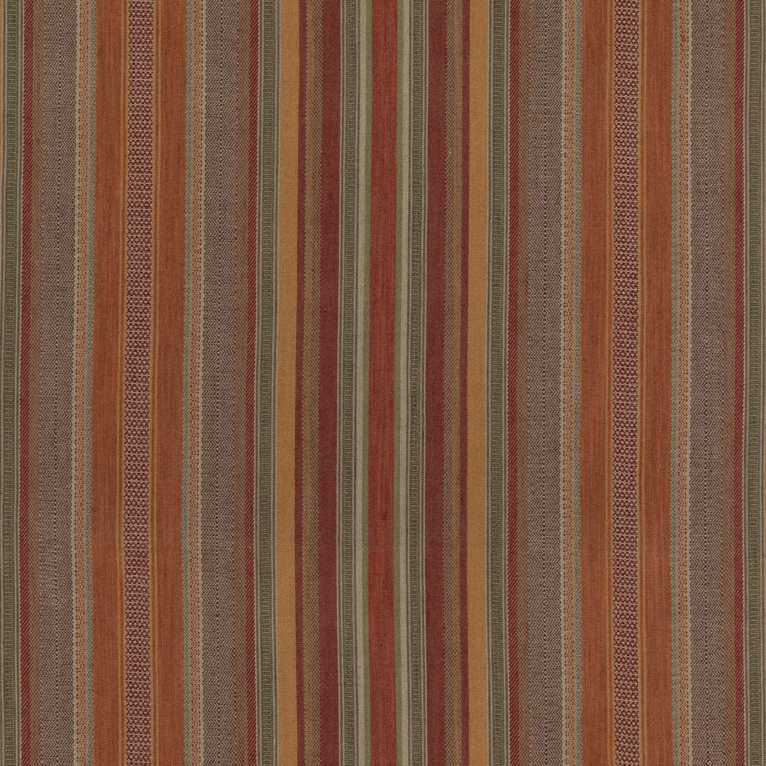 Rustic Stripe T Tygprov - Red/Plum