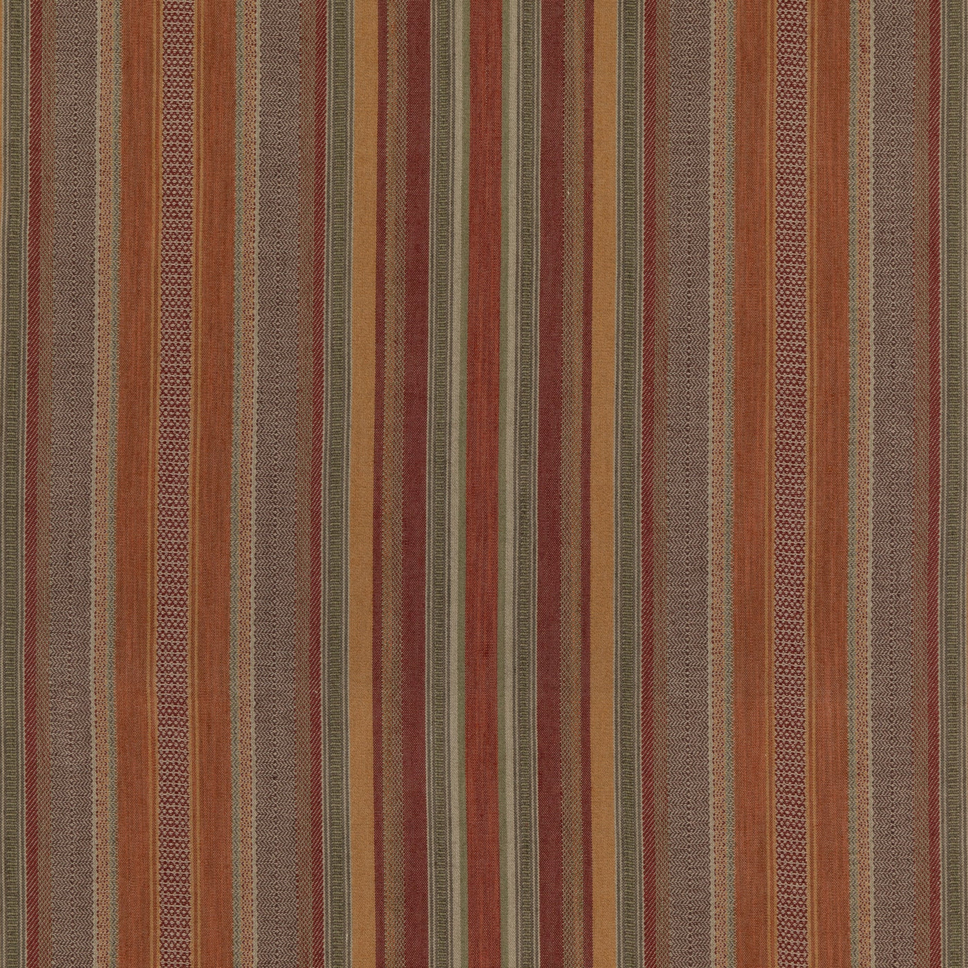 Rustic Stripe T Tygprov - Red/Plum