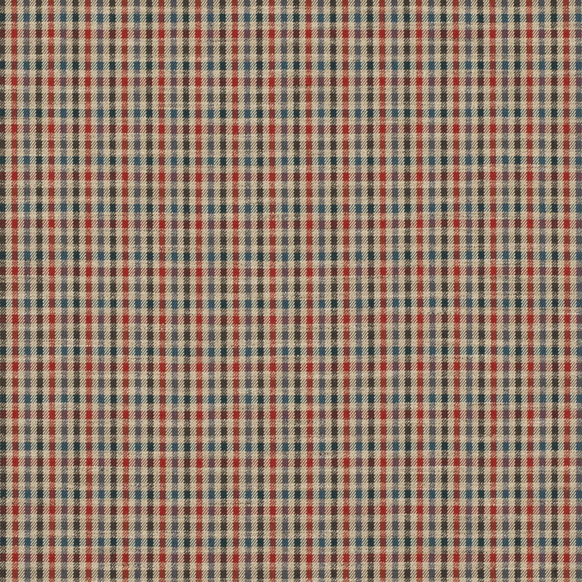 Babington Check H Red/Blue tyg