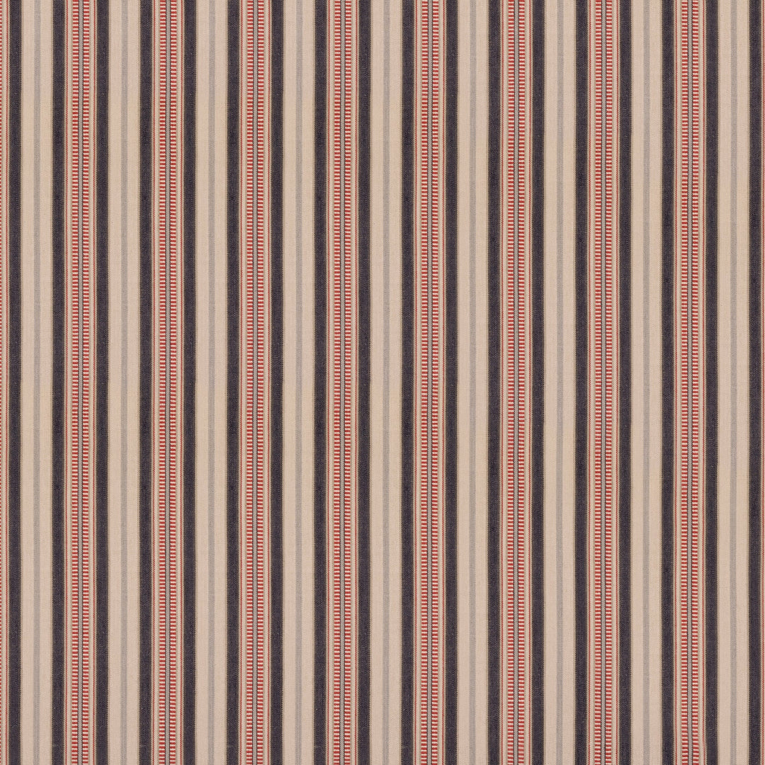Shelter Stripe G Tygprov - Indigo/Red