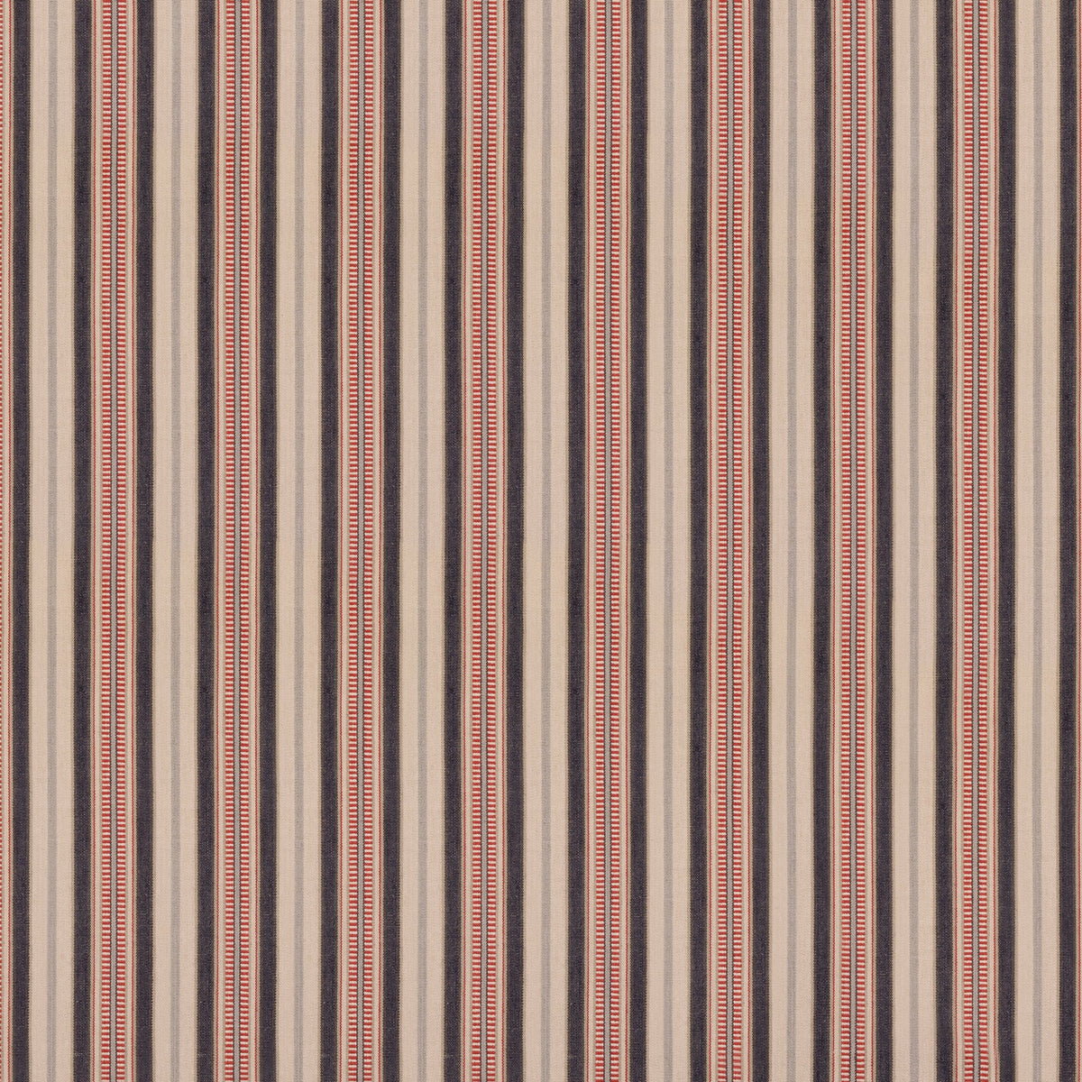 Shelter Stripe G Tygprov - Indigo/Red