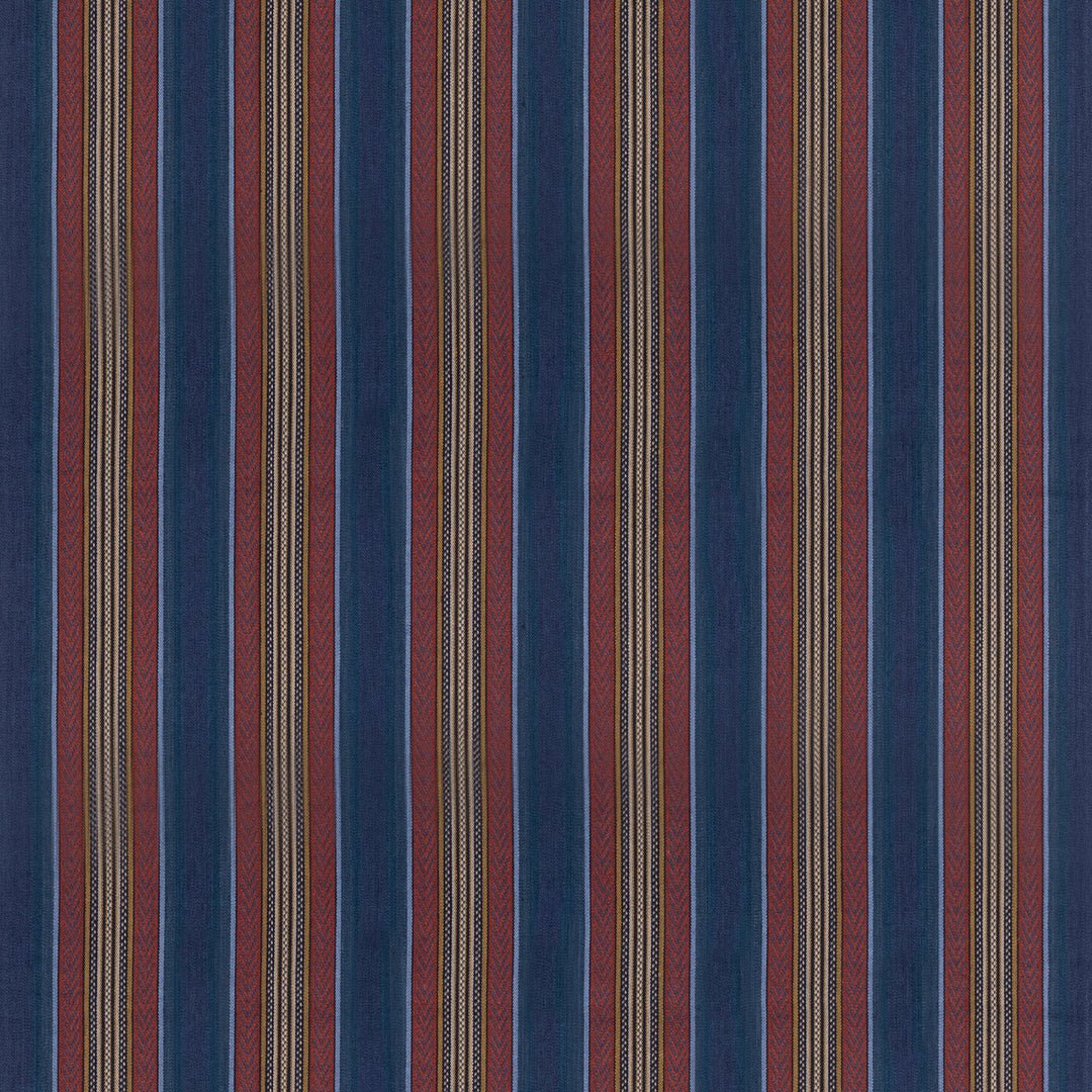 Westerly Stripe G Tygprov - Indigo/Red