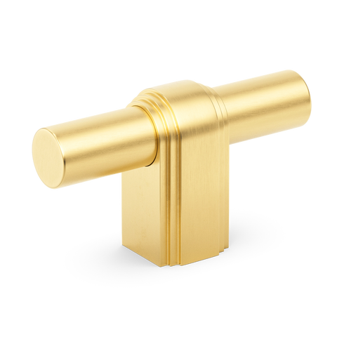 Gaumont T-bar handtag — Armac Martin — Satin mässing, lackad - SBL