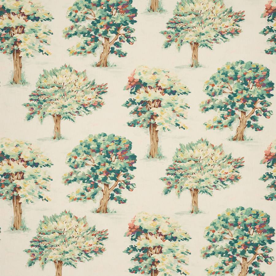Sylvan Tree Aqua — Jane Churchill tyg