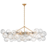 Talia Taklampa – Gild With Clear Swirled Glass