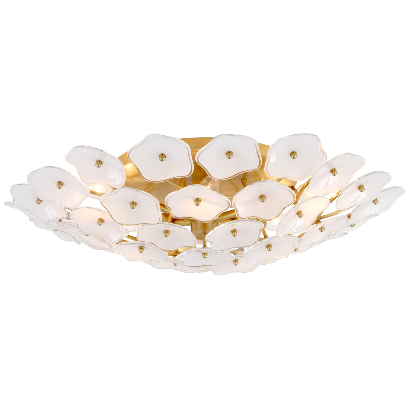 Leighton Plafond Large – Soft Brass With Cream Tinted Glass