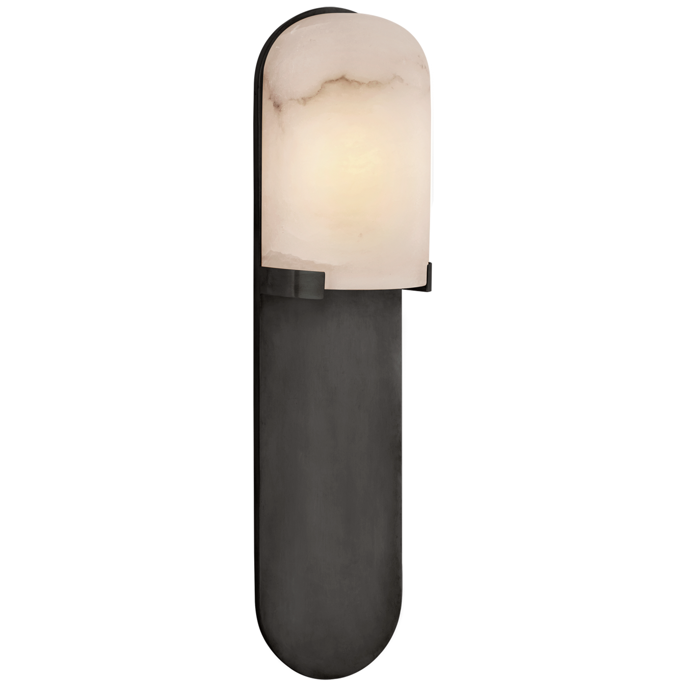 Melange Medium Elongated Pill Vägglampa – Bronze With Alabaster