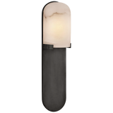 Melange Medium Elongated Pill Vägglampa – Bronze With Alabaster