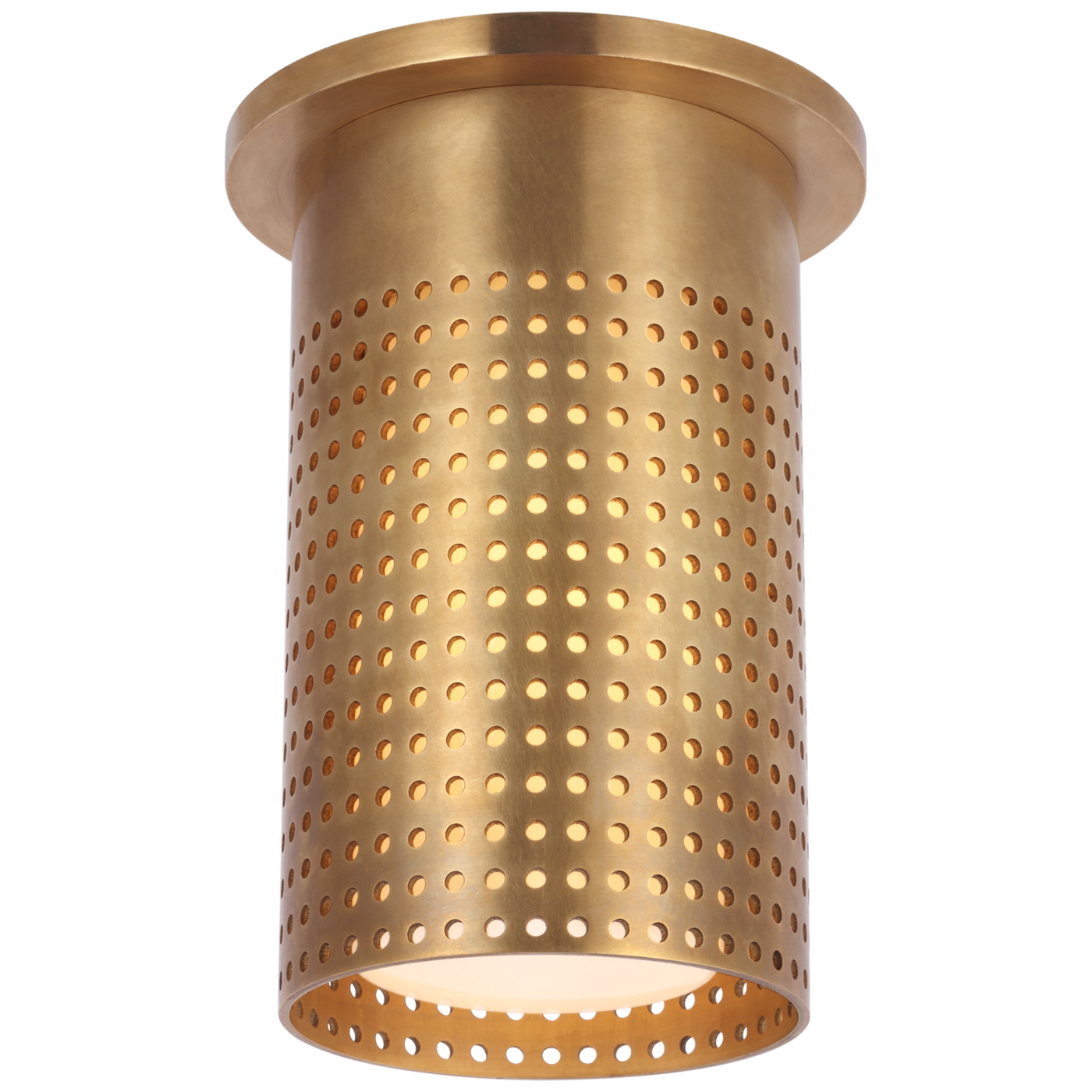Precision Plafond – Antique-Burnished Brass With White Glass