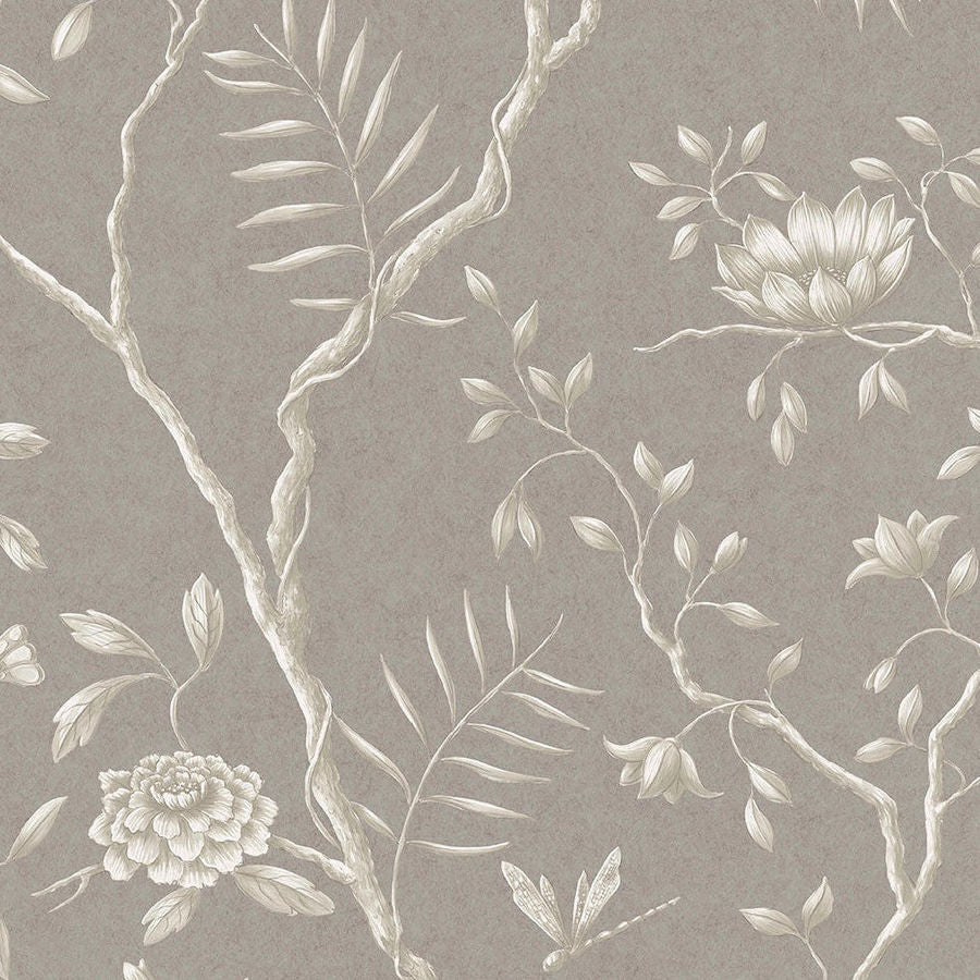 Jasper Peony Tapet — Lewis & Wood Metallic Mink