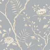 Jasper Peony Tapet — Lewis & Wood Metallic Silverstone