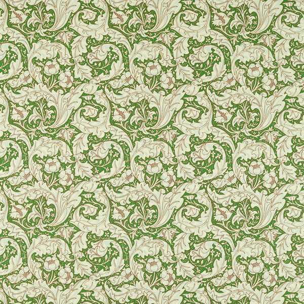 Morris & Co Tyg Bachelors Button Tygprov - Leaf Green/Sky