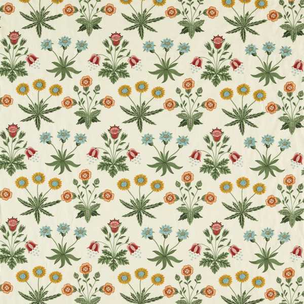 Morris & Co Tygprov Daisy Embroidery