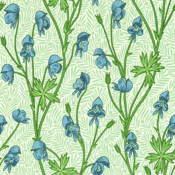 Morris & Co Tapet Monkshood