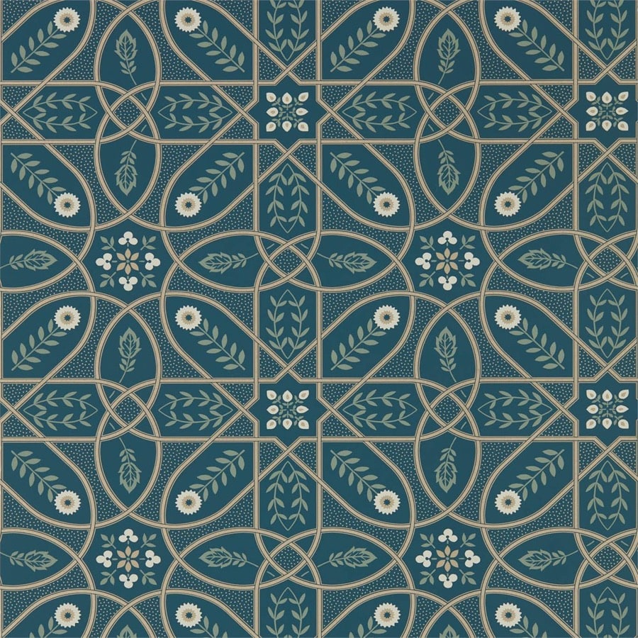 Brophy Trellis Deep Teal — Morris & Co tapetprov