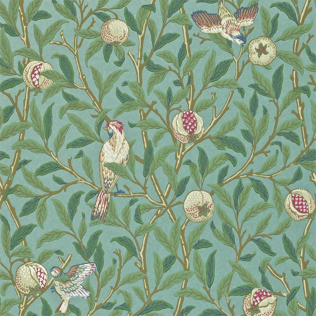 Morris &amp; Co Bird &amp; Pomegranate -taustakuvanäyte