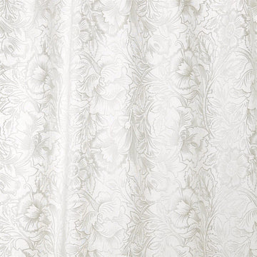 Morris & Co Tygprov Pure Poppy Embroidery