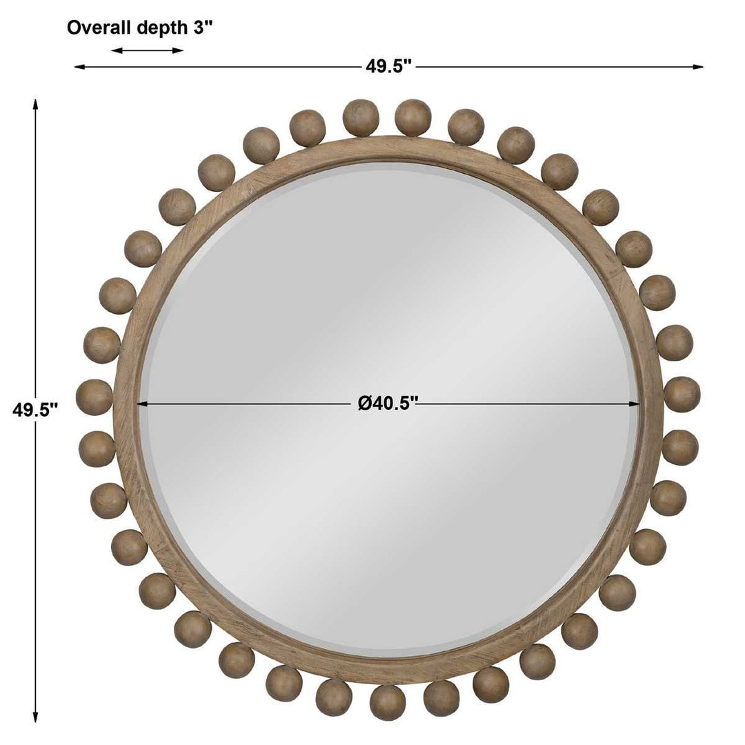 Brianza Round Mirror - 50 Natural - undefined