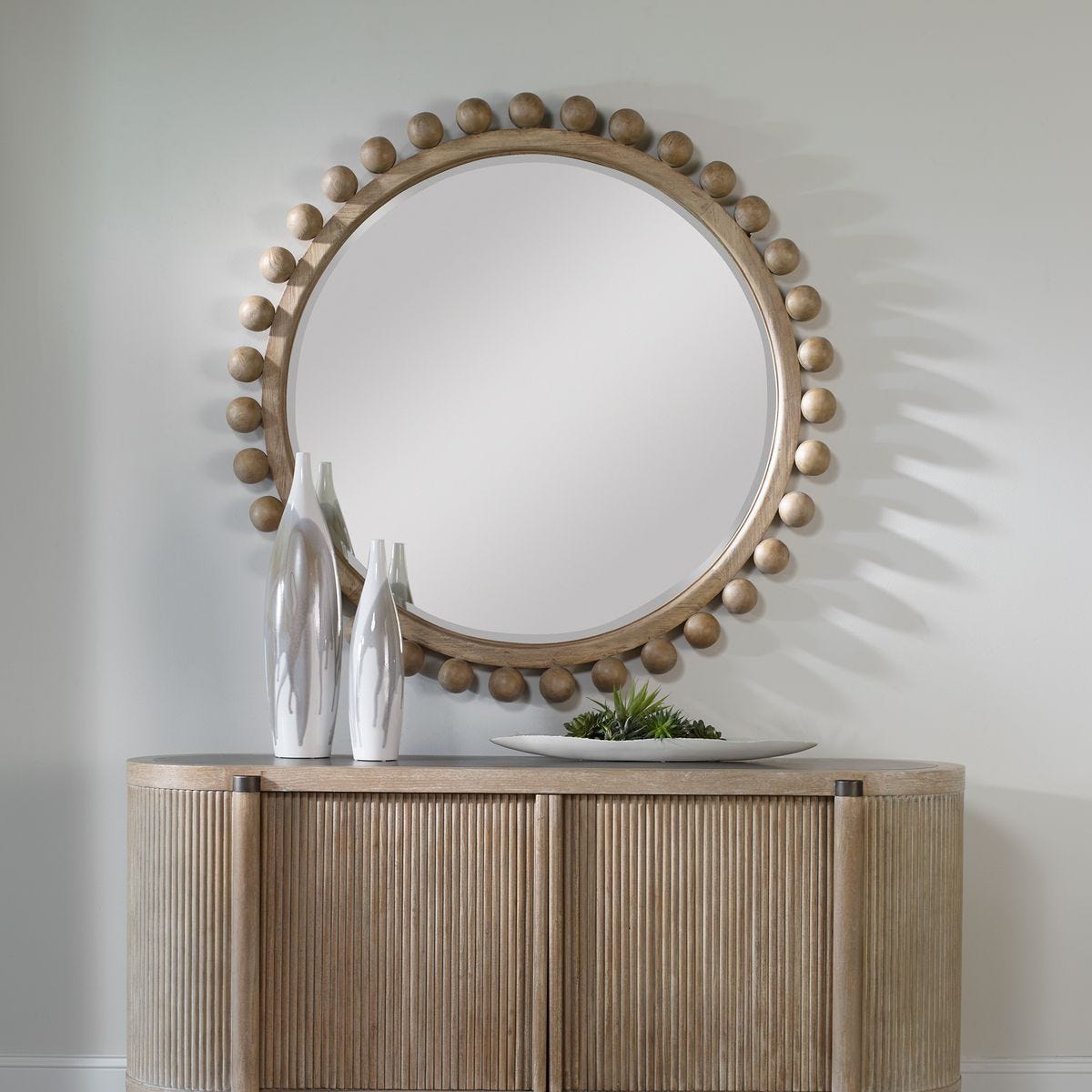 Brianza Round Mirror - 50 Natural - undefined