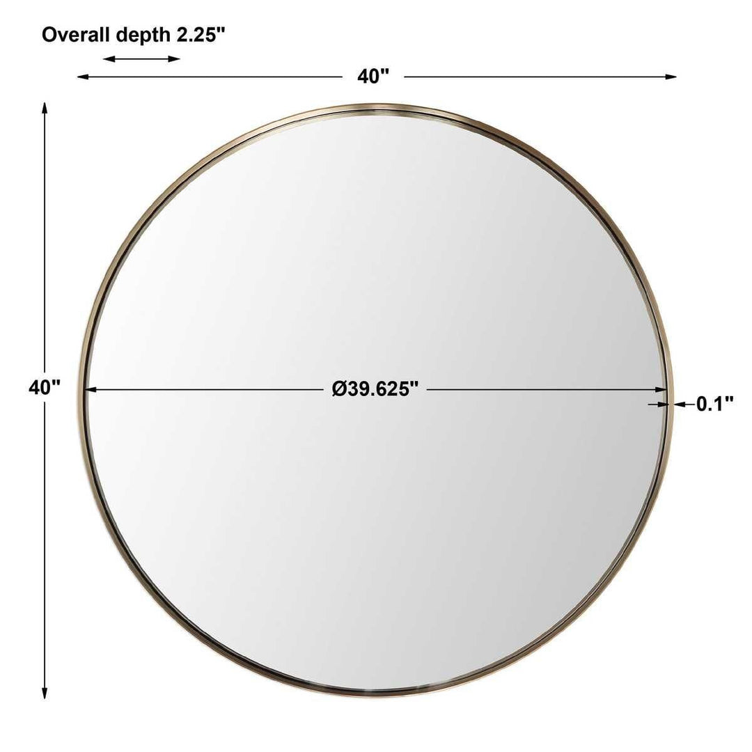 Padria Round Mirror - 102cm Brass - undefined