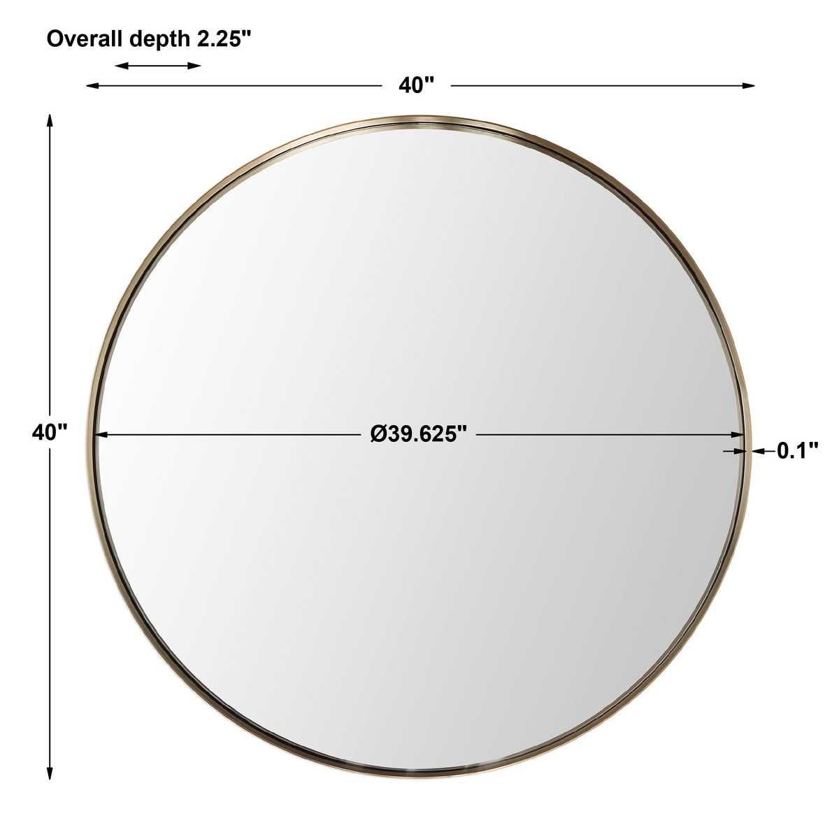 Padria Round Mirror - 102cm Brass - undefined