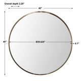 Padria Round Mirror - 102cm Brass - undefined