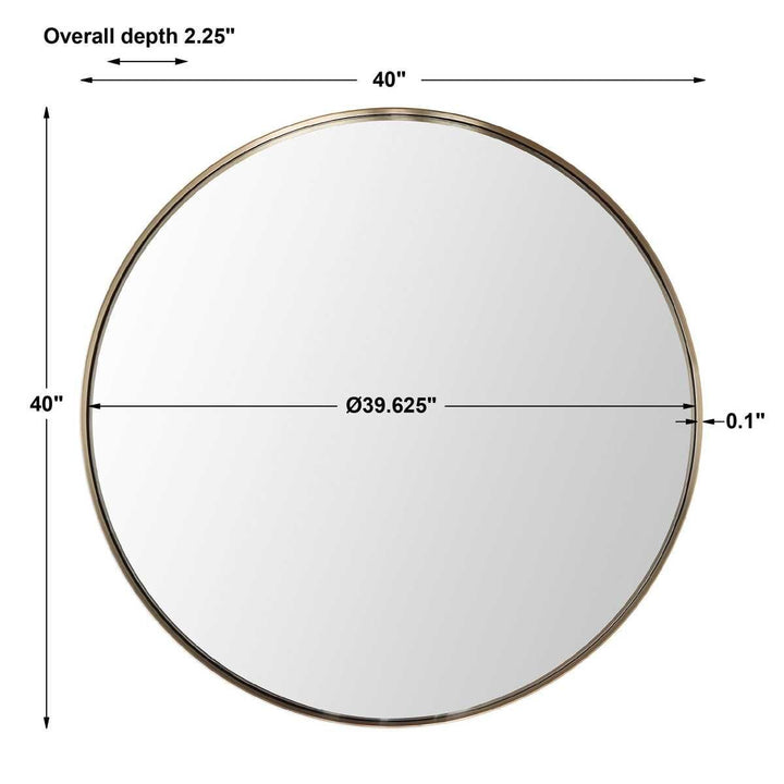 Padria Round Mirror - 102cm Brass - undefined