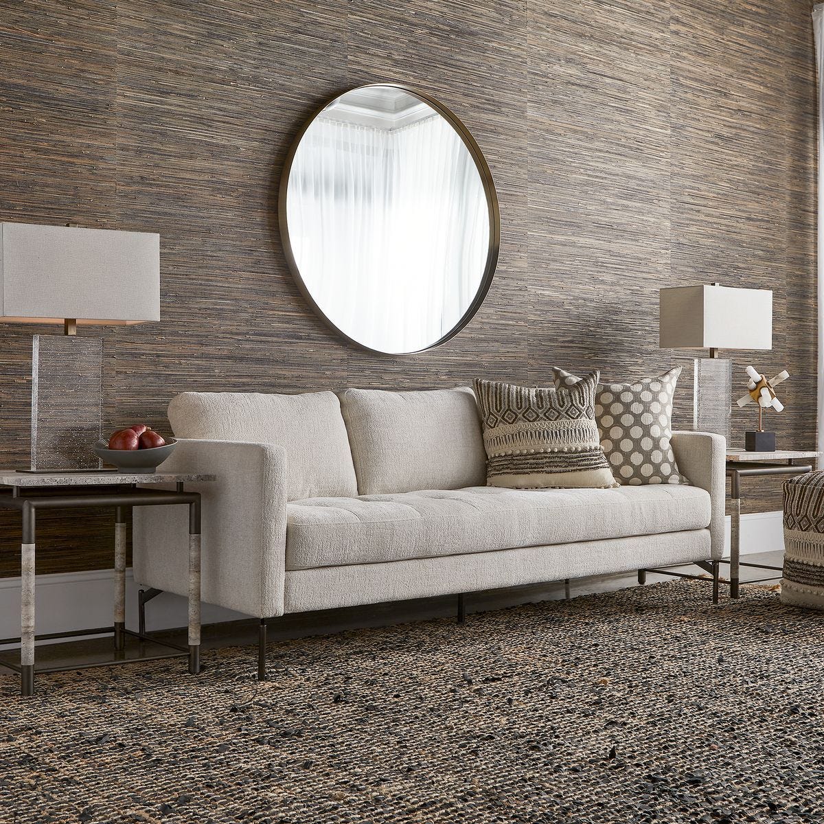 Padria Round Mirror - 102cm Brass - uttermost