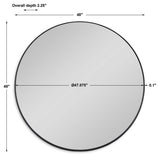 Padria Round Mirror - 122cm Black - undefined