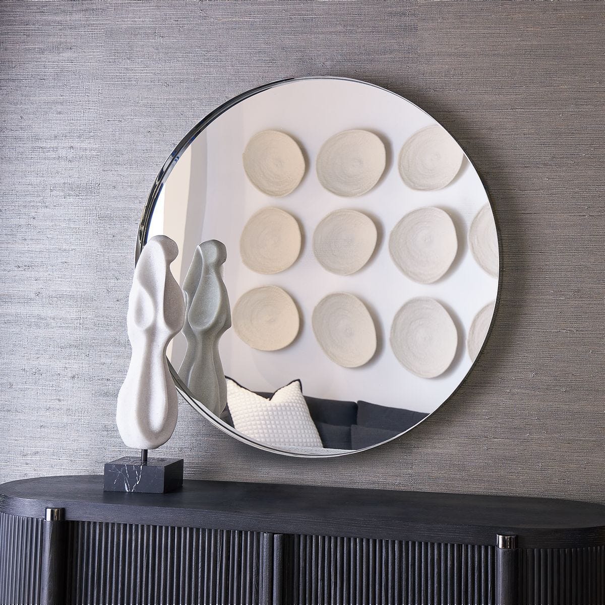 Padria Round Mirror - 40 Nickel - undefined