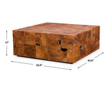 Teak Tac Toe Coffee Table - Carmel - undefined