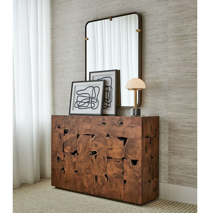 Teak Tac Toe konsolbord – Caramel