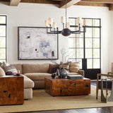 Teak Tac Toe End Table - Caramel - undefined