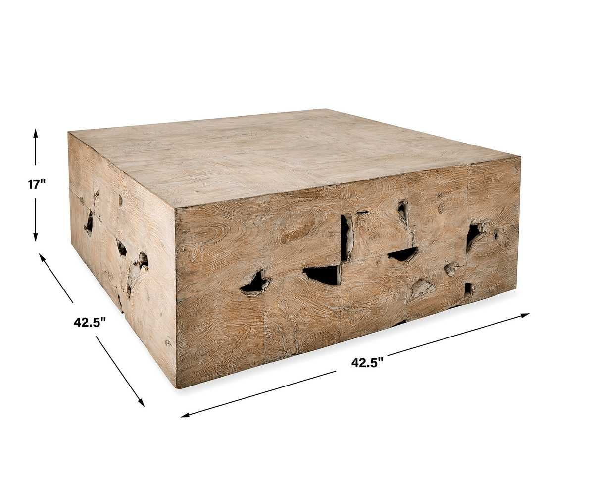 Teak Tac Toe Coffee Table - Light - undefined
