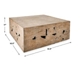 Teak Tac Toe Coffee Table - Light - undefined