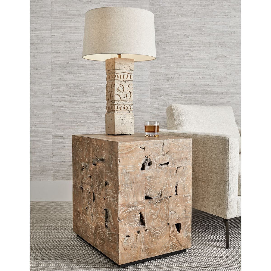Teak Tac Toe sidobord – ljust