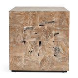 Teak Tac Toe End Table - Light - undefined