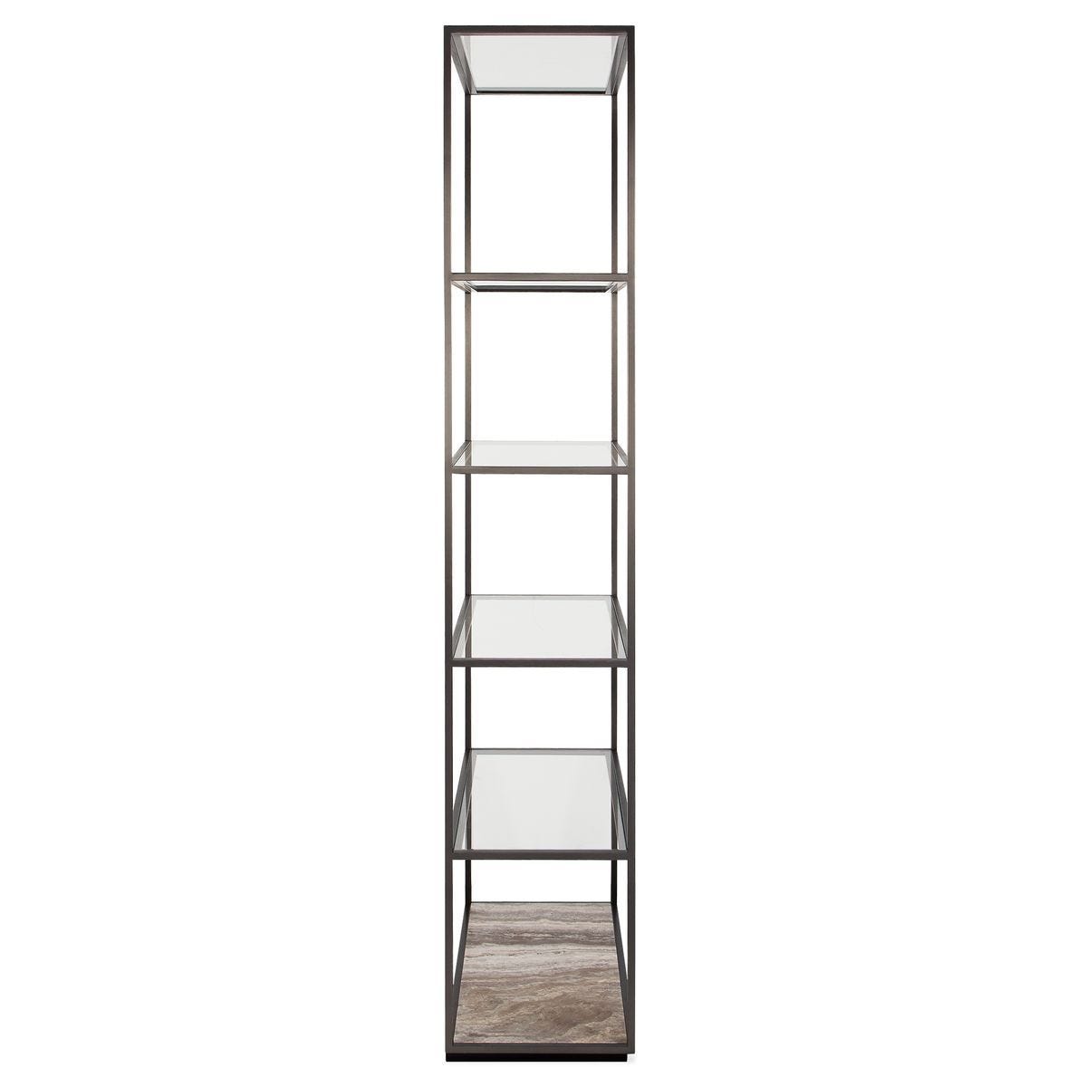 Floating Plane Etagere - Travertine/Bronze - undefined