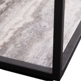 Floating Plane Etagere - Travertine/Bronze - undefined
