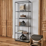 Floating Plane Etagere - Travertine/Bronze - undefined